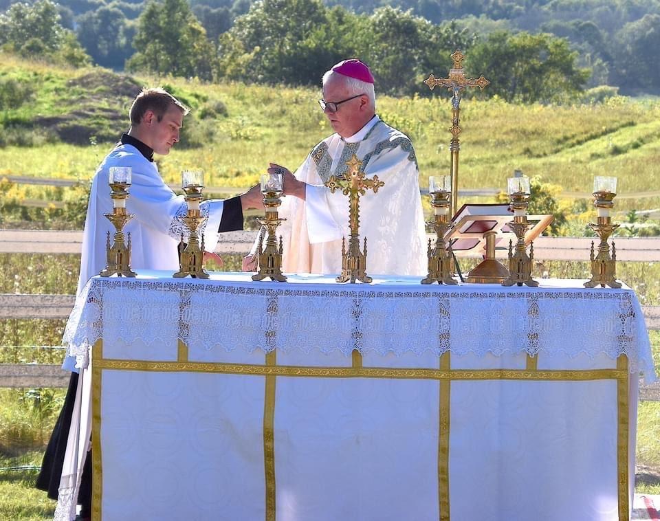 Bishop Donald Hying celebrating Prolife Votive Mass