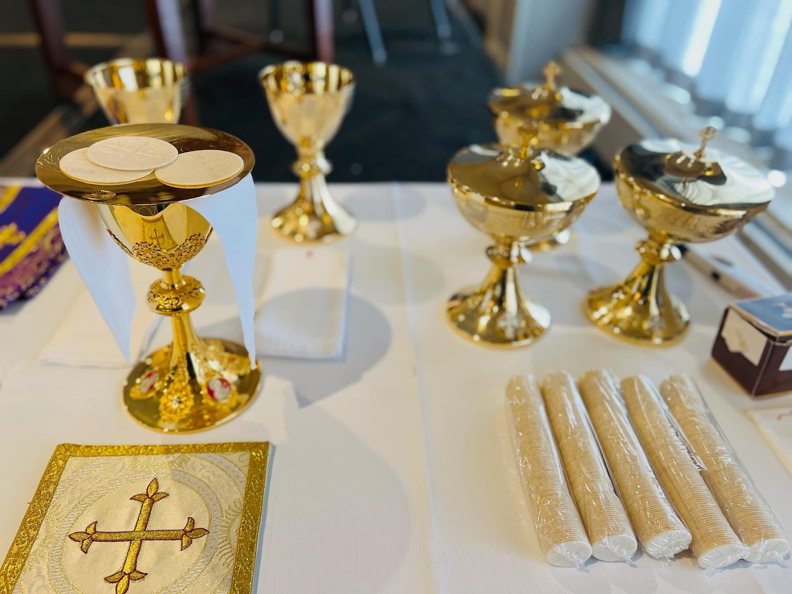 Sacred Vessels provided by MCG’s Mobile Sacristy