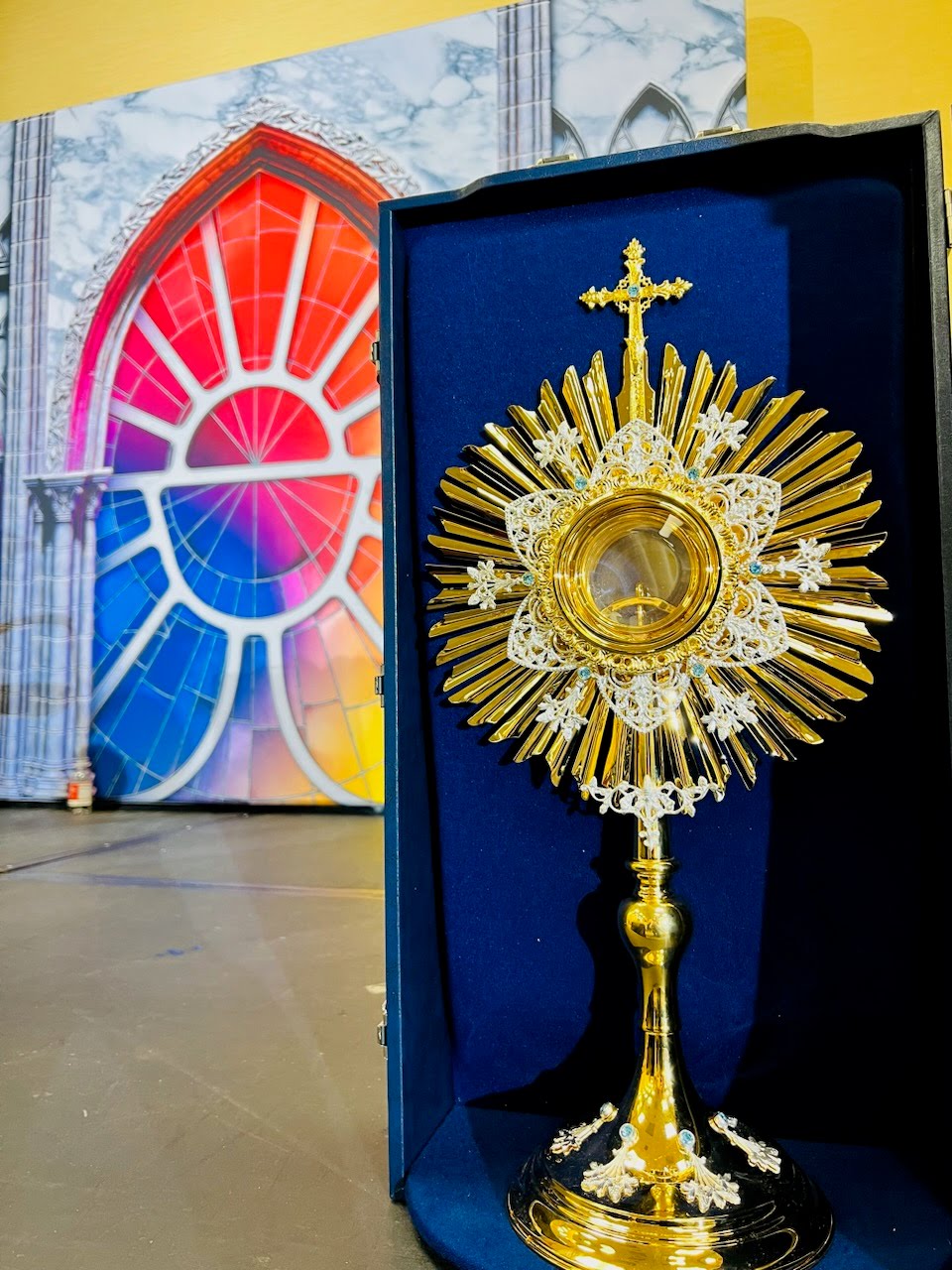 Monstrance acquired by MCG, and blessed by Archbishop Jerome Listecki at the National Eucharistic Congress in Indianapolis